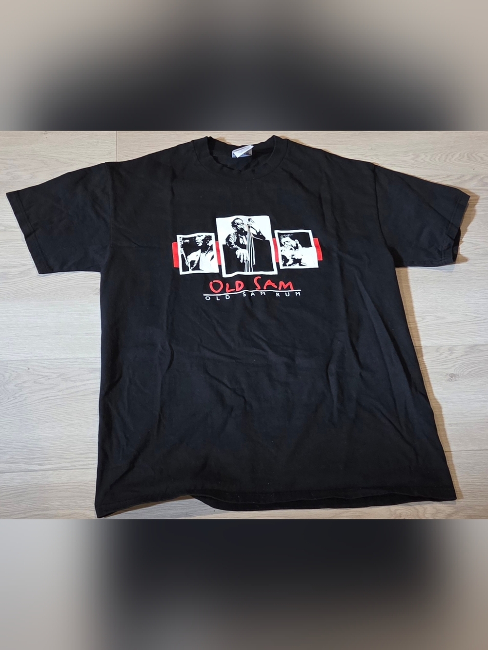 Vintage "Old Sam Rum" Graphic T-Shirt On Hanes Heavyweight Tag